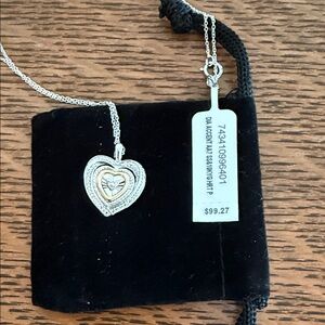 Macy's Two-Tone Heart Pendant Necklace